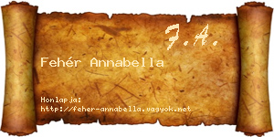 Fehér Annabella névjegykártya